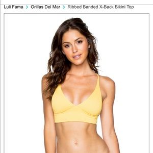 Luli fama ribbed X back bikini top